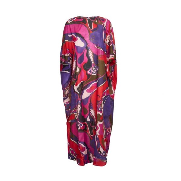 푸치 여성 드레이핑 드레스 - Pucci Womens Abstract Print Draped Dress - puc14566x