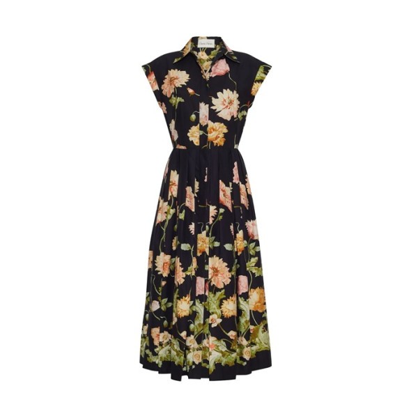 카라 카라 알바 여성 폴카 도트 미디 드레스 - Cara Cara Alba Womens Midi Dress - cac15041x