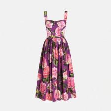 돌체앤가바나 여성 꽃무늬 미디 드레스 - Dolce&Gabbana Womens Floral Midi Dress - doc15051x