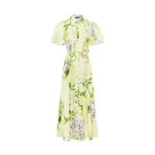 레오 린 여성 비앙카 플로럴 아플리케 미디 드레스 - Leo Lin Womens Bianca Floral Appliquéd Midi Dress - lec15053x