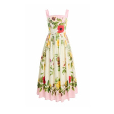 오스카 드 라 렌타 여성 플로럴 프린트 미디 드레스 - Oscar De La Renta Womens Floral-Print Midi Dress - osc15573x