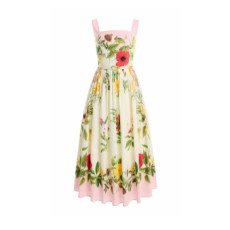 오스카 드 라 렌타 여성 플로럴 프린트 미디 드레스 - Oscar De La Renta Womens Floral-Print Midi Dress - osc15573x