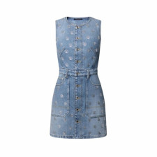 루이비통 여성 시그니처 스팽글 데님 드레스 - Louis vuitton Womens Signature Sequin Denim Dress - lvc15575x