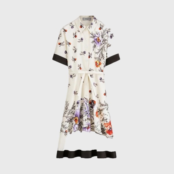 디올 여성 미디 길이 벨트 셔츠 드레스 - Dior Womens Mid-Length Belted Shirtdress - dic15667x