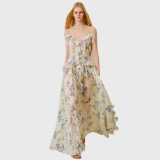 짐머만 여성 플로럴 드레스 - Zimmermann Womens Natura Flutter Dress - zic15740x