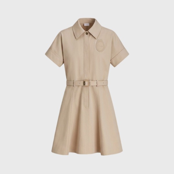 디올 여성 메달리옹 벨티드 셔츠드레스 - Dior Womens Médaillon Belted Shirtdress - dic15746x