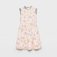 프라다 여성 플리츠 플로럴 프린트 드레스 - Prada Womens Pleated Floral Print Dress - prc15972x