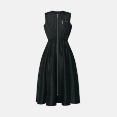 루이비통 여성 모노그램 포인트 집업 드레스 - Louis vuitton Womens Monogram Accent Zip Up Dress - lvc15973x