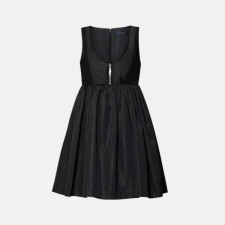 루이비통 여성 모노그램 포인트 베이비돌 드레스 - Louis vuitton Womens Monogram Accent Babydoll Dress - lvc15974x