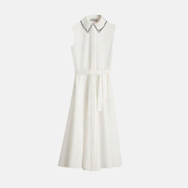 디올 여성 자수 민소매 셔츠 원피스 - Dior Womens Sleeveless Shirtdress - dic15988x