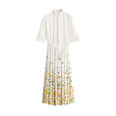 디올 여성 플로럴 미디 드레스 - Dior Womens Floral Midi Dress - dic16014x
