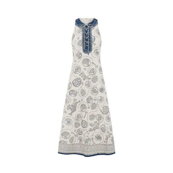 알레마이스 여성 럭키 레이스업 미디 드레스 - Alémais Womens Lucky Lace-Up Midi Dress - doc16019x