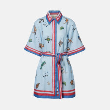 알레마이스 여성 프린트 벨티드 셔츠 드레스 - Alémais Womens Printed Belted Shirt Dress - doc16026x