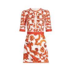 돌체앤가바나 여성 마졸리카 프린트 숏 드레스 - Dolce&Gabbana Womens Majolica Print Short Dress - doc16028x