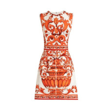 돌체앤가바나 여성 마졸리카 프린트 숏 드레스 - Dolce&Gabbana Womens Majolica Print Short Dress - doc16029x