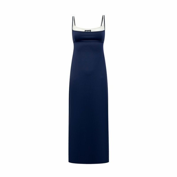 미우미우 여성 스트레치 저지 미디 드레스 - Miumiu Womens Stretch Jersey Mdi Dress - mic16206x
