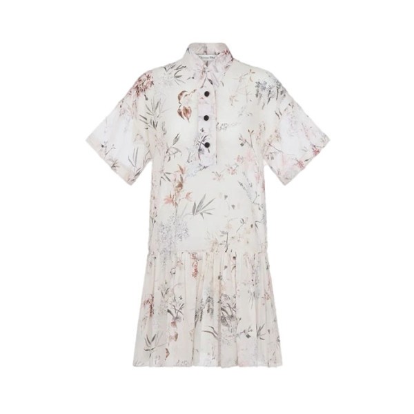 디올 여성 플로럴 프린트 미니 드레스 - Dior Womens Floral Print Mini Dress - dic16261x