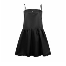 프라다 여성 나일론 레이스 트리밍 미니 드레스 - Prada Womens Nylon Lace-trimmed Minidress - prc16326x