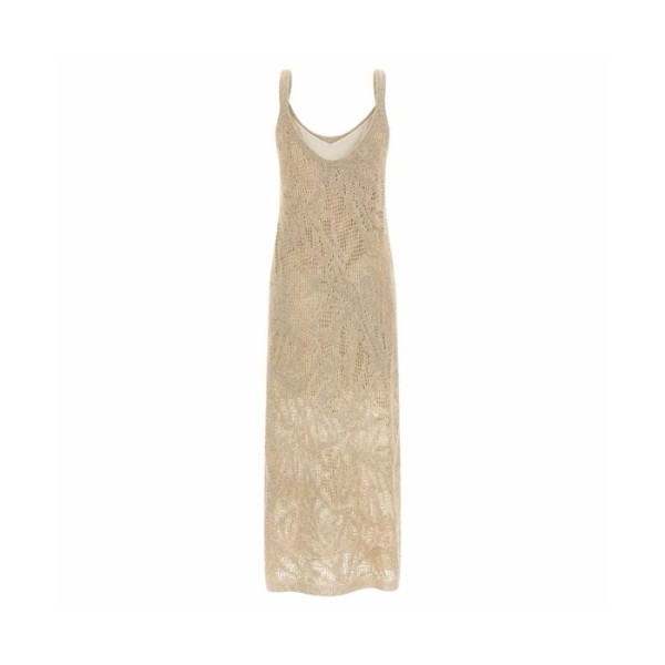 브루넬로쿠치넬리 여성 크로셰 미디 드레스 - Brunello Cucinelli Womens Crochet Midi Dress - brc16432x