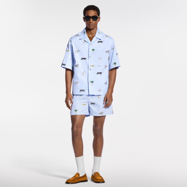 루이비통 남성 다즐링 엠브로이더드 스트라이프드 셋트 - Louis vuitton Mens Two-pieces - lvc0054x