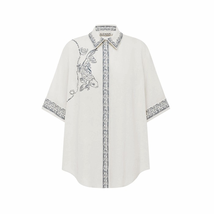 알레마이스 여성 럭키 반팔 셔츠 미니 스커트 - Alémais Womens Lucky Short Sleeve Shirt Mini Skirt - doc16013x