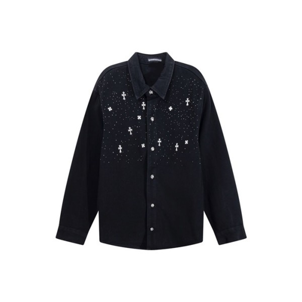 크롬하츠 남성 데님 자켓 - Chrom Hearts Mens Denim Jacket - chc13501x