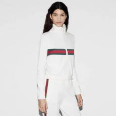 구찌 여성 저지 드릴 재킷 위드 웹 & 팬츠 - Gucci Womens Jersey Drill Jackt & Pants - guc8055x