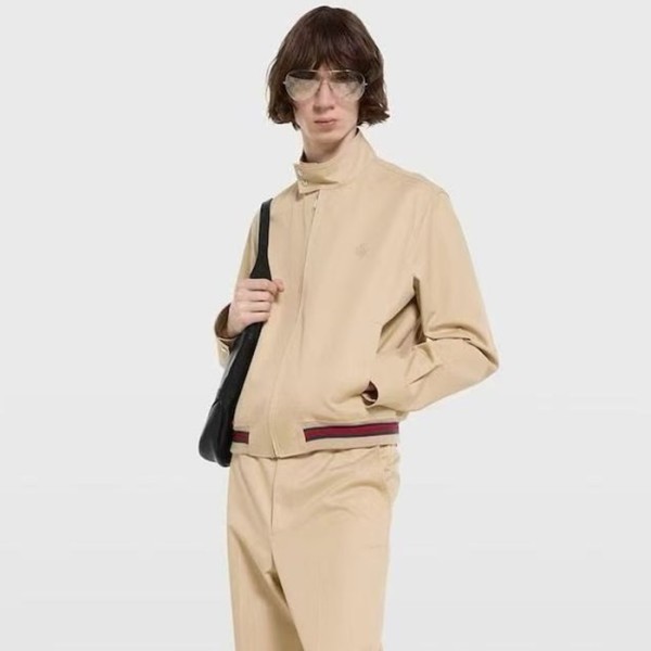 구찌 남성 트윌 지퍼 재킷 - Gucci Mens Twill Zip Jacket - guc14372x