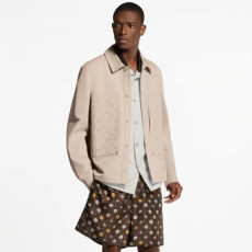 루이비통 남성 엠보싱 로고 코튼 셔츠 재킷 - Louis vuitton Mens Embossed Logo Cotton Shirt Jacket - lvc14577x