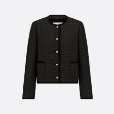 디올 여성 매크로까나쥬 크롭 재킷 - Dior Womens Macrocannage Crop Jacket - dic13696x