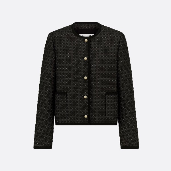 디올 여성 매크로까나쥬 크롭 재킷 - Dior Womens Macrocannage Crop Jacket - dic13696x