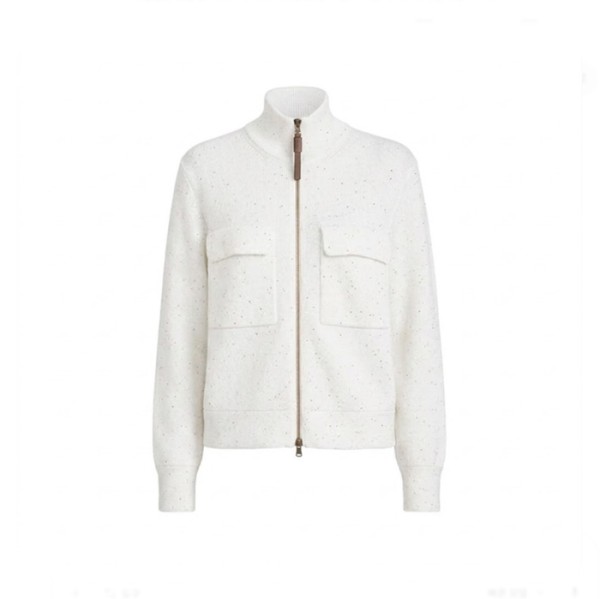 브루넬로쿠치넬리 여성 스팽글 장식 가디건 - Brunello Cucinelli Womens Sequin-Embellished Cardigan - brc14178x