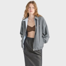 프라다 여성 체크 포플린 재킷  - Prada Womens Checked Poplin Jacket - prc15581x