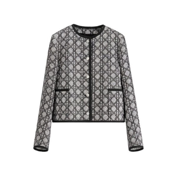 디올 여성 마크로카나쥬 재킷 - Dior Womens Macrocannage Jacket - dic16138x
