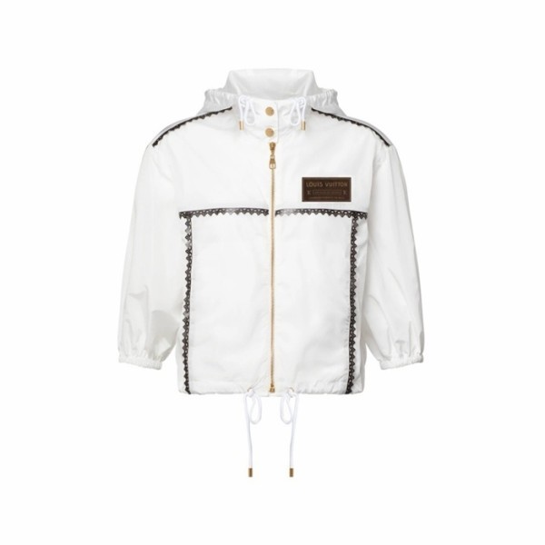 루이비통 여성 레이스 장식 후드 파카 - Louis vuitton Womens Lace-trimmed Hooded Parka - lvc16256x