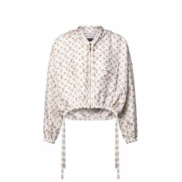 루이비통 여성 모노그램 프린트 드로스트링 재킷 - Louis vuitton Womens Woven Monogram Print Drawstring Jacket - lvc16385x