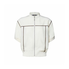 루이비통 여성 모노그램 포인트 반팔 봄버 재킷 - Louis vuitton Womens Monogram Accent Short-Sleeved Bomber Jacket - lvc16386x