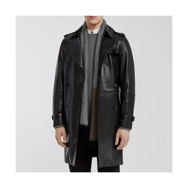 버버리]Burberry 2020 Mens Casual Leather Coats - 버버리 2020 남성 캐쥬얼 가죽 코트 Bur03295x.Size(s - xl).블랙