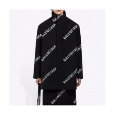 발렌시아가]Balenciaga 2020 Mm/Wm Logo Cashmere Coats - 발렌시아가 2020 남/녀 로고 캐시미어 코트 Bal0866x.Size(xs - l).블랙