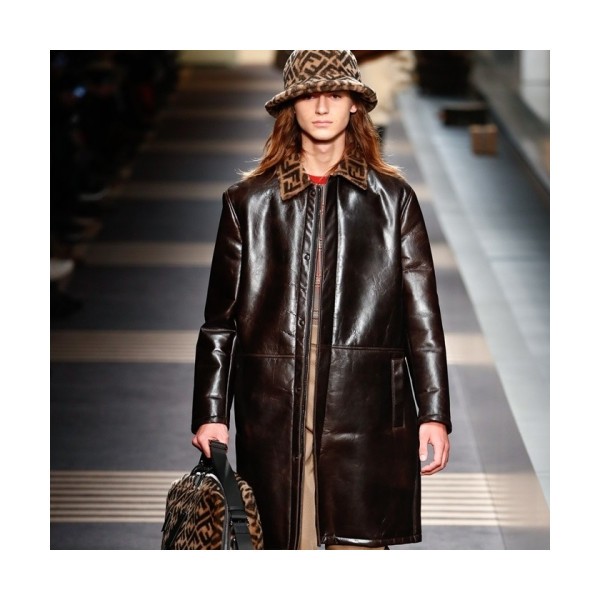Fendi  Mens Casual Leather Coats Black - 펜디 2021 남성 캐쥬얼 가죽 코트 Fen01116x Size(m - 3xl) 블랙