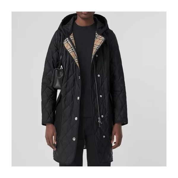 버버리 여성 블랙 다운 코트 - Burberry Womens Black Coats - bur04575x