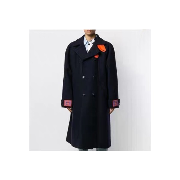 오프화이트 남성 캐쥬얼 네이비 코트 - Mens Navy Coats - off0844x