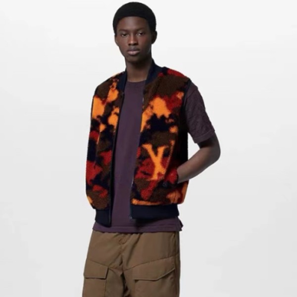 루이비통 남성 레드 다운 양면조끼 - Louis vuitton Mens Red Vest - lv2091x
