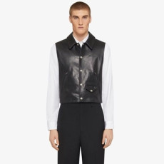 지방시 남성 가죽 베스트 - Givenchy Mens Black Vest - gic1851x
