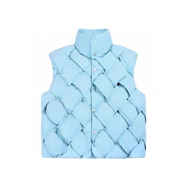 보테가베네타 남/녀 블루 다운 베스트 - Bottega veneta Unisex Blue Vest - bv0445x