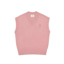 아미 남/녀 핑크 베스트 - Ami Unisex Pink Vest - am11x