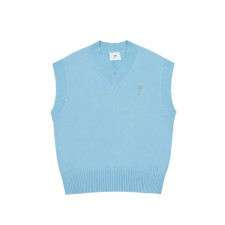 아미 남/녀 블루 베스트 - Ami Unisex Blue Vest - am12x