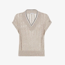 브루넬로쿠치넬리 여성 브이넥 베스트 - Brunello Cucinelli Womens V-neck Best - brc5853x
