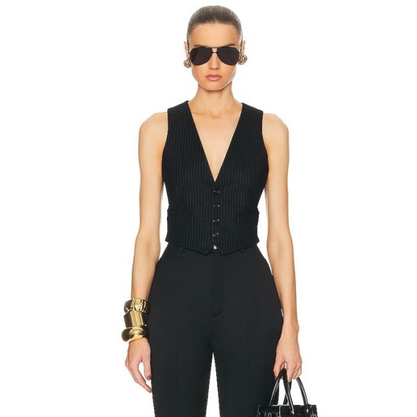 입생로랑 여성 브이넥 베스트 - Saint Laurent Womens V-neck Best - ysc7406x