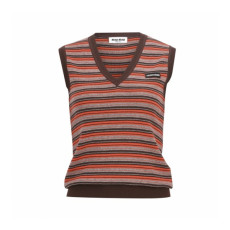미우미우 남/녀 브이넥 베스트 - Miumiu Unisex V-neck Vest - mic15348x